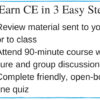 Earn CE in 3 easy steps