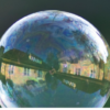 home reflection in bubble