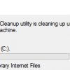 disk cleanup utility running