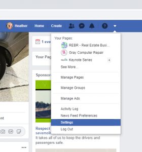 facebook settings - desktop